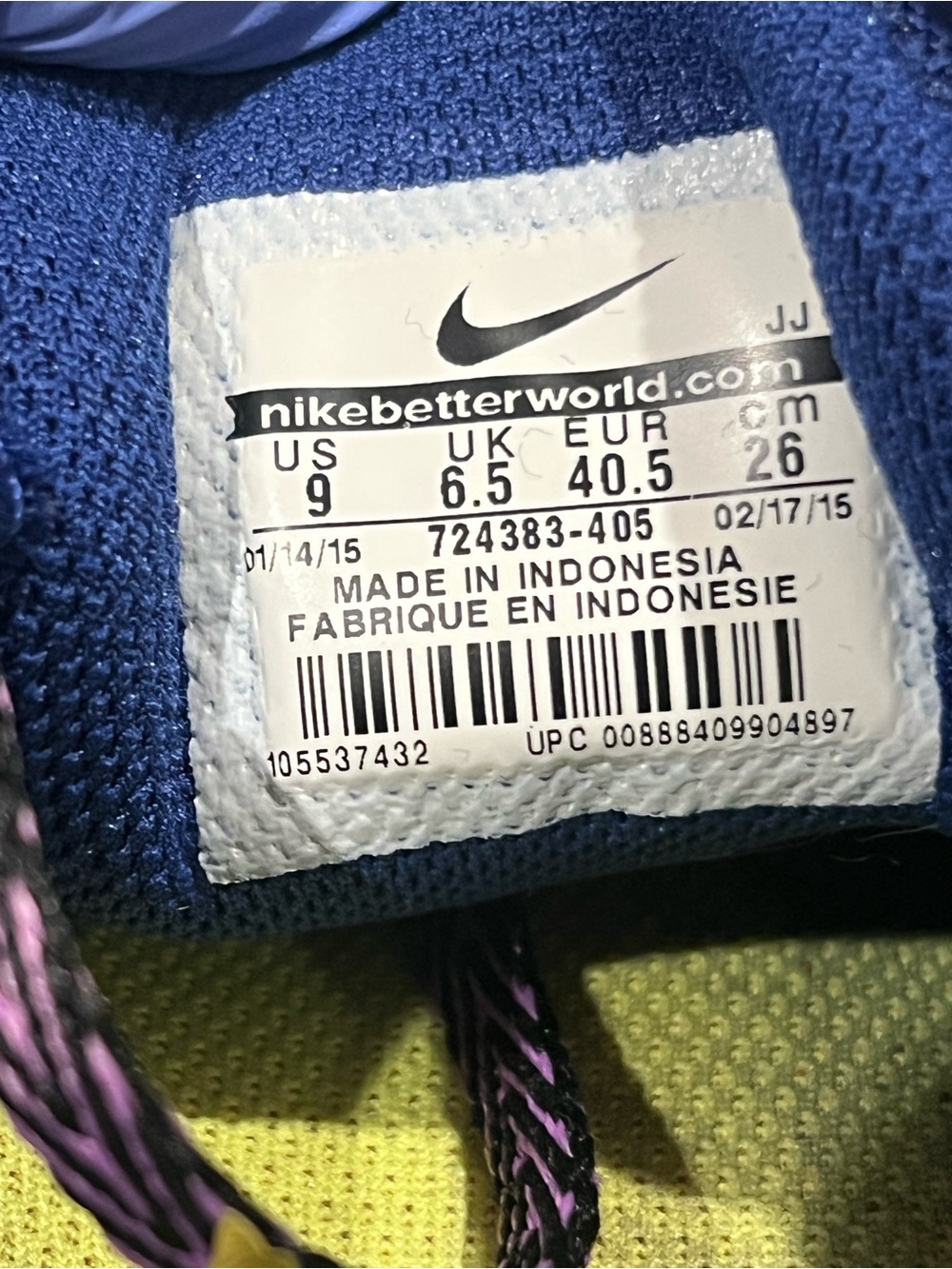Nike Free 5.0 Blue Pink Running Shoes Women’s Size 9 - Picture 3 of 5